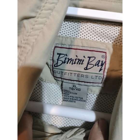 Bimini Bay Outfitters beige outdoors fishing shirt men size XL - Picture 3 of 4